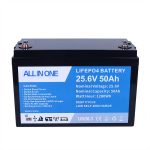 កញ្ចប់ថ្ម Lithium-Ion Lifepo4 25.6V 100Ah ថ្ម Lithium Ion អាចសាកបាន