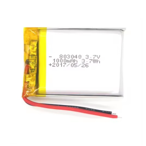 ថ្ម Lipo 803040 3.7V 1000mAh 083040 ជាមួយ pcm និងខ្សែ