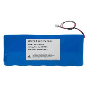 កញ្ចប់ថ្ម Lifepo4 9.6V 12AH 3S2P សម្រាប់ពន្លឺភ្លើងតាមដងផ្លូវ