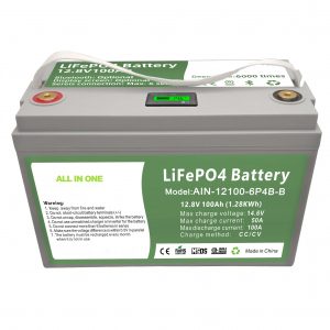រាល់វដ្តស៊ីជម្រៅ 12V100Ah ថ្ម LiFePO4 ដែលមានប្រពន្ធ័ BMS ដ៏វៃឆ្លាតសំរាប់ស៊ីមផ្ទុកថាមពលក្នុងគ្រួសារ